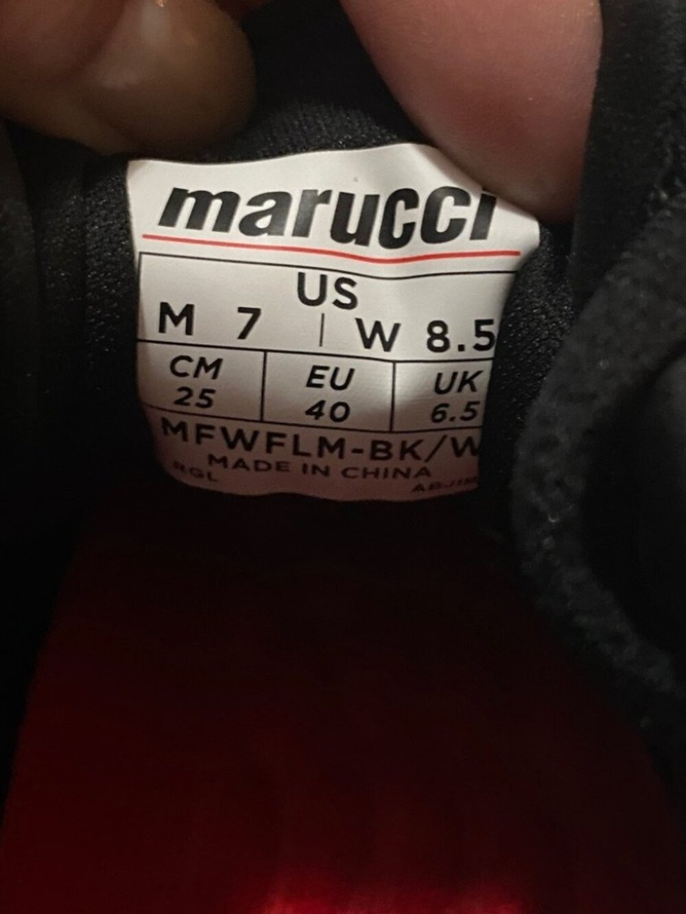 Marucci Black Cleats Size 7 (Adult) - Picture 4 of 6